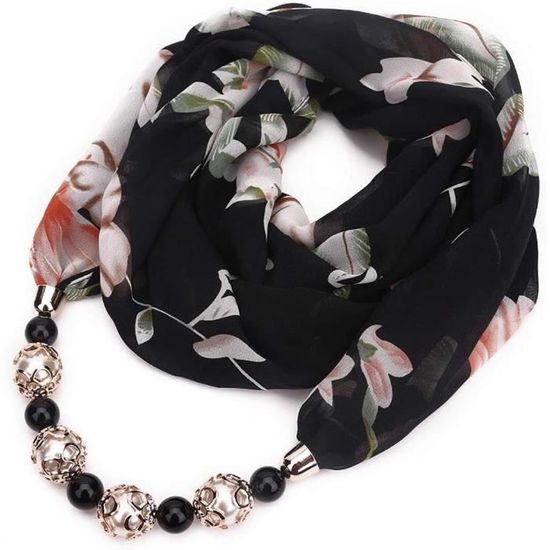 Collier ras-du-cou à foulard pour femme, pendentif cœur rose en zircon