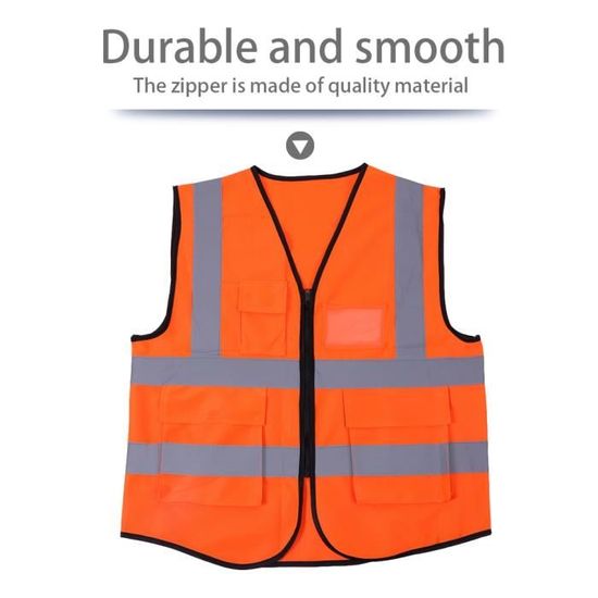 Cikonielf gilet de sécurité Gilet réfléchissant bicolore classe 2
