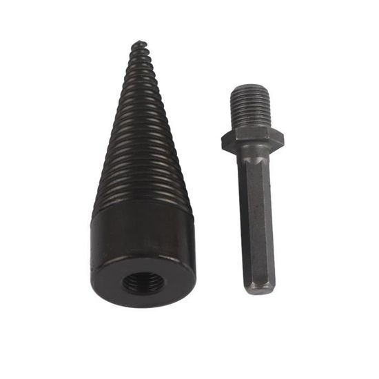 Fraise à Fendre Le Bois Pour Perceuse - Tête Amovible Rapide, Tige Hexagonale/carrée, Acier Carbone - Pour Bûches Sèches Et Humides - 12