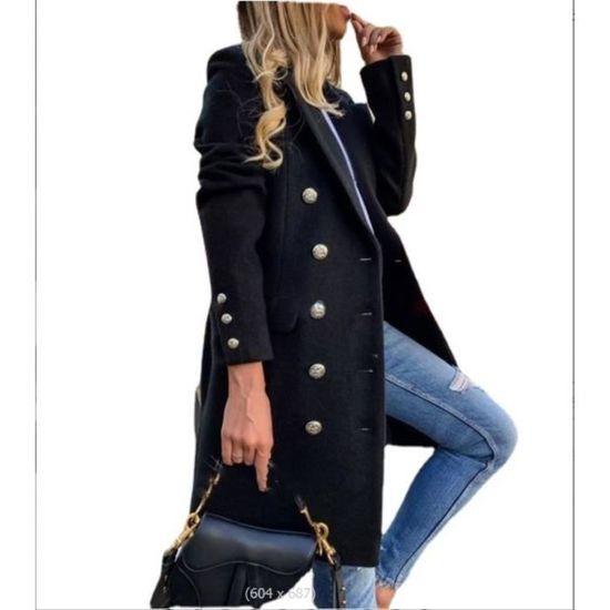 Long manteau en laine femme deals