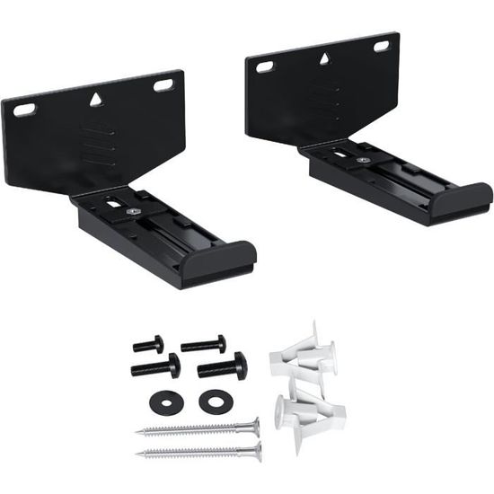 Support Mural Pour Barre De Son – Universel, Compact (9x6x4,5 Cm), Inclinaison Réglable, Kit De Fixation Inclus