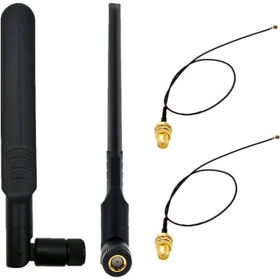 2Set 8Dbi 2,4 Ghz 5,8Ghz Dual Band Sans Fil Wifi Rp Sma Antenne Mâle