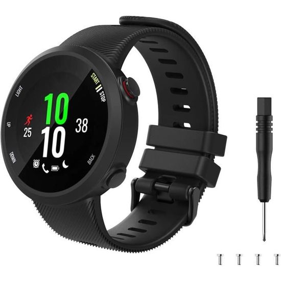 Bracelet MoKo Compatible Garmin Forerunner 45 Et Swim 2 – Silicone Blanc, Réglable