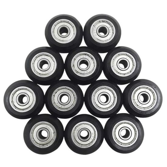 Lot De 4 Roues Siège Rameur 43 Mm – Plastique Robuste + Roulements – Pièces Rechange Vélo Appartement & Fitness