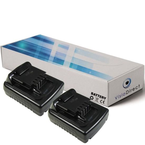 Lot de 2 batteries VISIODIRECT pour Bosch PSR 14.4 perceuse visseuse -  14.4V 3000mAh - Cdiscount Bricolage