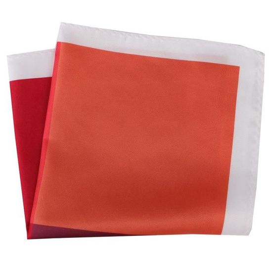 Mouchoir de poche carré en satin uni pour homme Rouge Mouchoir de poche carré en satin uni pour homme Rouge
