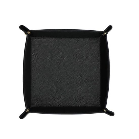 Plateau De Rangement En Cuir PU - Format Rond - Petit (12,5 Cm) Ou Grand (17,5 Cm) - Pour Clés, Bijoux, Monnaie - Pliable, Design élégant - 14