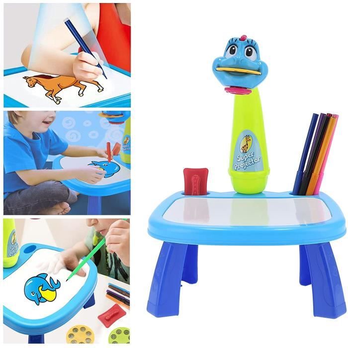 ZBHDEYG Planche à Dessin Optique 3D Portable 20,3 Cm + 10 Crayons – Projecteur De Dessin Pour Enfants & Débutants, Effet Réaliste Magique