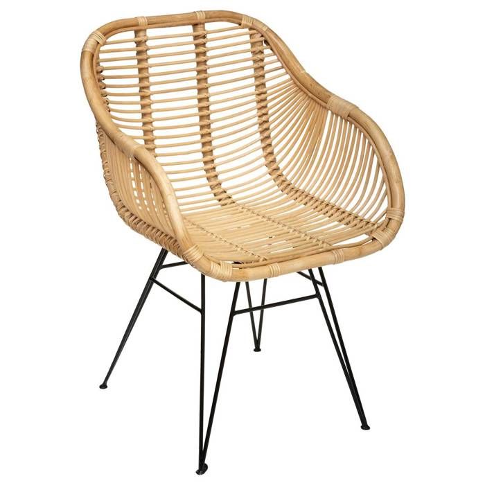 Fauteuil rotin Koeta naturel Atmosphera - Naturel clair