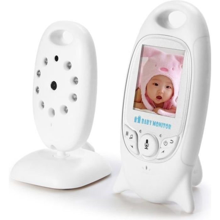Babyphone Moniteur vidéo bébé VB601 2,4 GHz Ecoute bébé bidirectionnelle sans fil Vision nocturne
