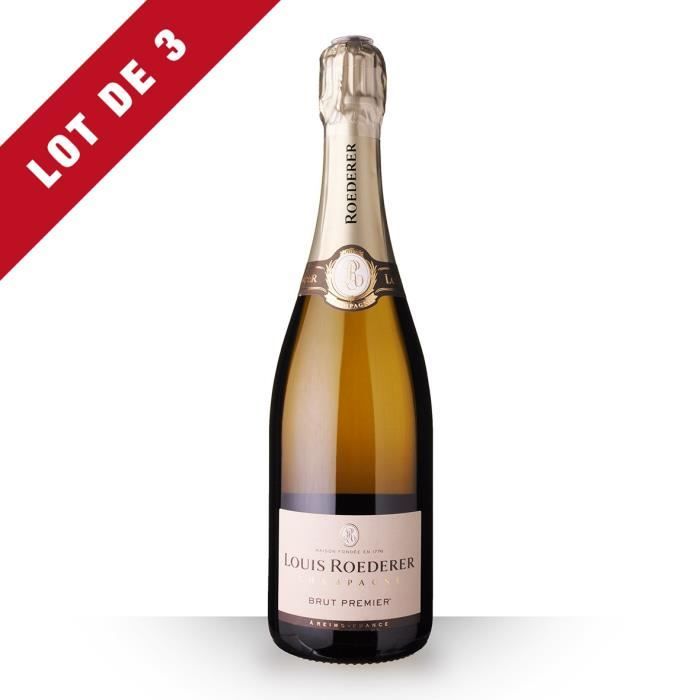 3X Louis Roederer 1er Brut 75cl - Champagne