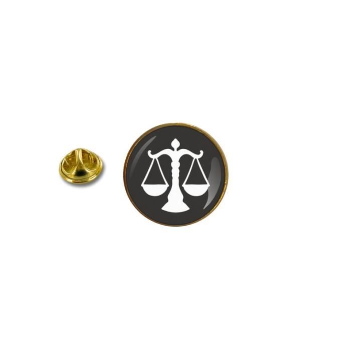 pins pin badge pin's metal avec pince papillon balance justice ref2