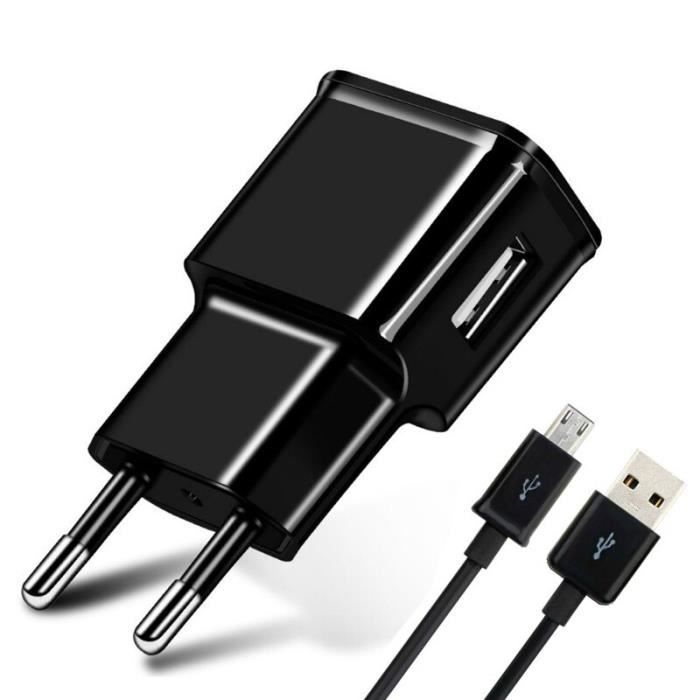 Câble Micro USB 5V 2A pour recharge rapide, cordon de chargeur pour téléphone Android, compatible avec H Micro USB Black -LC4150