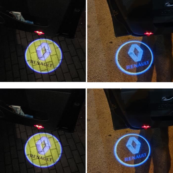 Projecteur de plaque de porte Renault Koleos, Euro Fluence Kangoo Laguna Express Logan Clio, 2 pièces