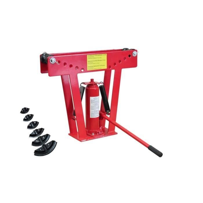 MMCZ® Cintreuse-Presse à cintrer hydraulique Professionnel 12 T + 6 matrices 61 x 16 x 51,5 cm ❤8778