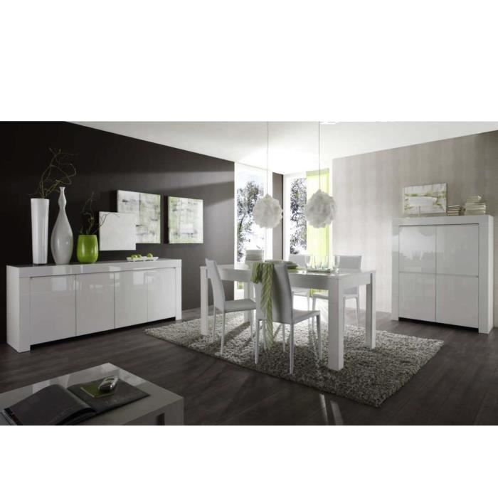 Table extensible AMALFI laqué blanc