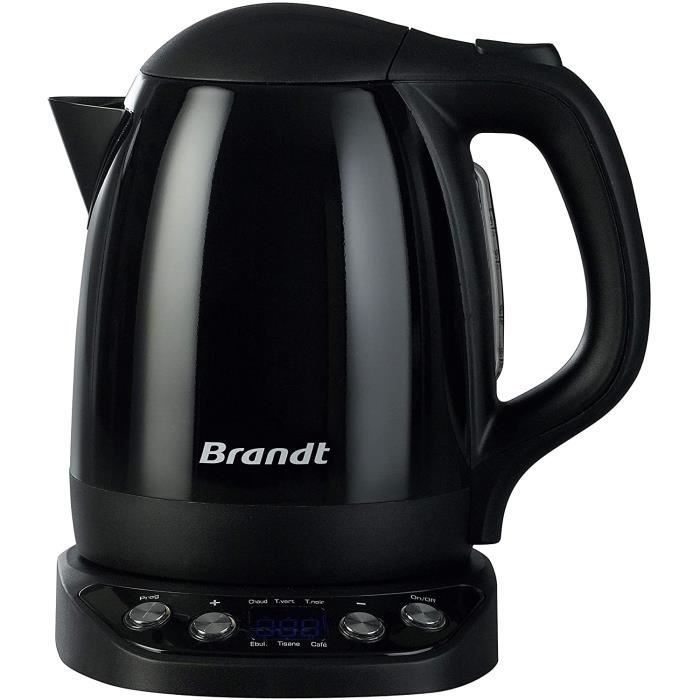 Brandt - Bouilloire électrique avec écran digital – Capacité 1,2L - 6 programmes préenregistrés pour des boissons idéales - Système