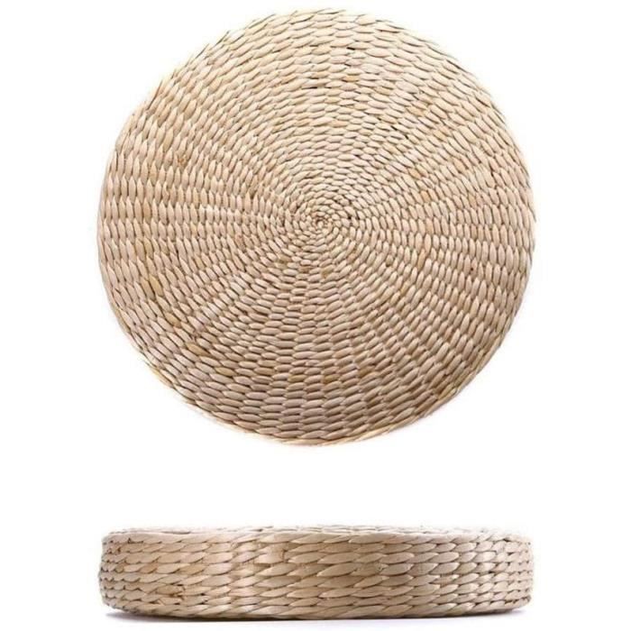 COUSSIN DE SOL A Coussin de Paille tisseacute agrave la Main Ronde Pouf Chaise Main Coussin Tatami Tapis de Sol Yoga Zen Jardin 978
