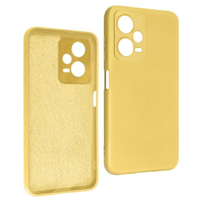 Coque pour Xiaomi Redmi Note 12 Pro 5G Silicone Semi-rigide Soft-touch Jaune