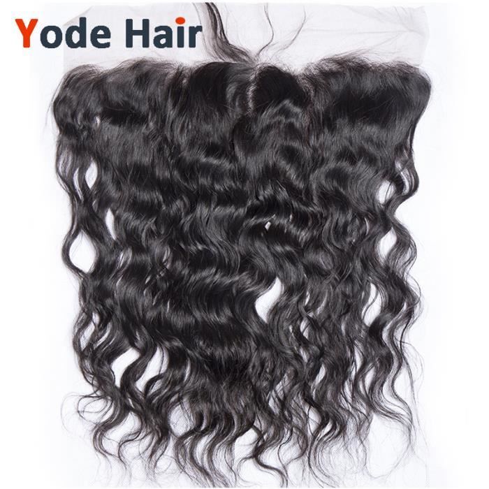 13x4 lace frontal Bresilien closure cheveux humains naturel deep wave