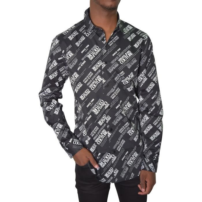 Chemise Versace Jeans Couture noir - 71GAL2S2 - 71UP201SLIM PRINT WARRANTY