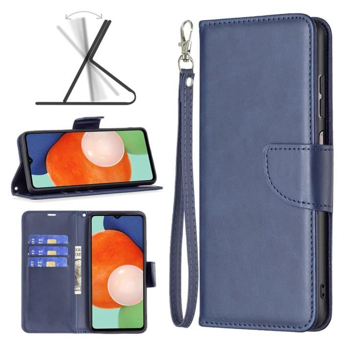 Etui Housse Samsung Galaxy A13 4G Bleu étui de téléphone d'affaires haut de gamme avec Support Protection