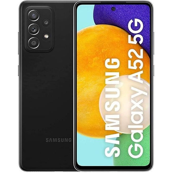 Samsung Galaxy A52 16,5 cm (6.5-) Android 11 5G USB Type-C 6 Go 128 Go 4500 mAh - Noir