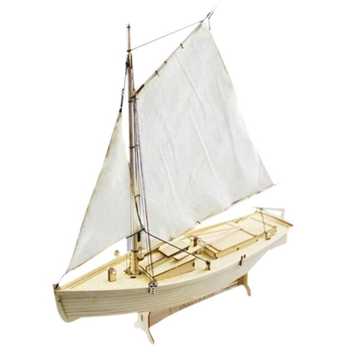 DIY 1:30 Assemblage Kits de Construction Modèle de Bateau Jouets en Bois de Voilier Modèle de Voile Kit en Bois Assemblé