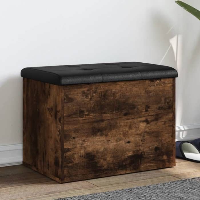 vidaXL Banc de Rangement Coffre de Rangement avec Coussin Organisateur de Vêtements Jouets Couloir Salon Moderne Chêne 835044