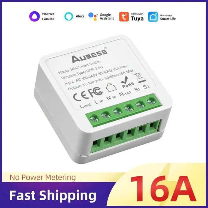 Interrupteur Intelligent SODIAL – 10A, Compatible Tuya/Alexa, Pour Domotique