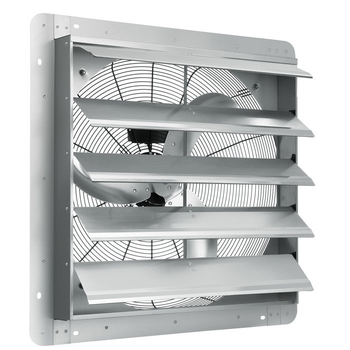 Ventilateur Dextraction à Volets VEVOR 615 cm-Extracteur Dair de Grenier Mural en Aluminium-pour Garage Hangar Magasin - Vevor