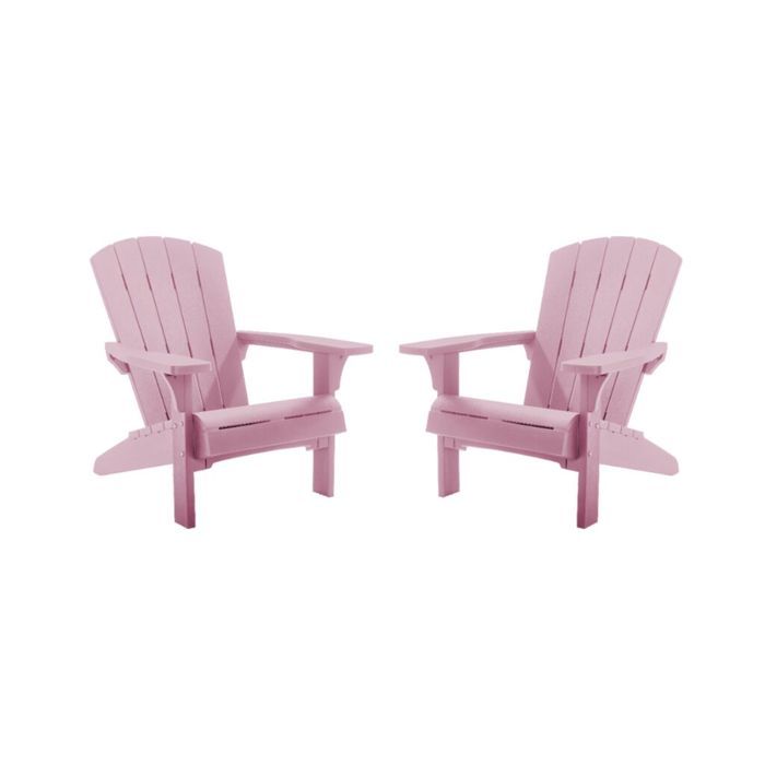 Fauteuil de jardin Adirondack - Lot de 2 - Rose - KETER