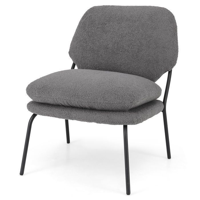 Chaise moderne en tissu avec accoudoirs et pieds en métal - Mirror | 4
