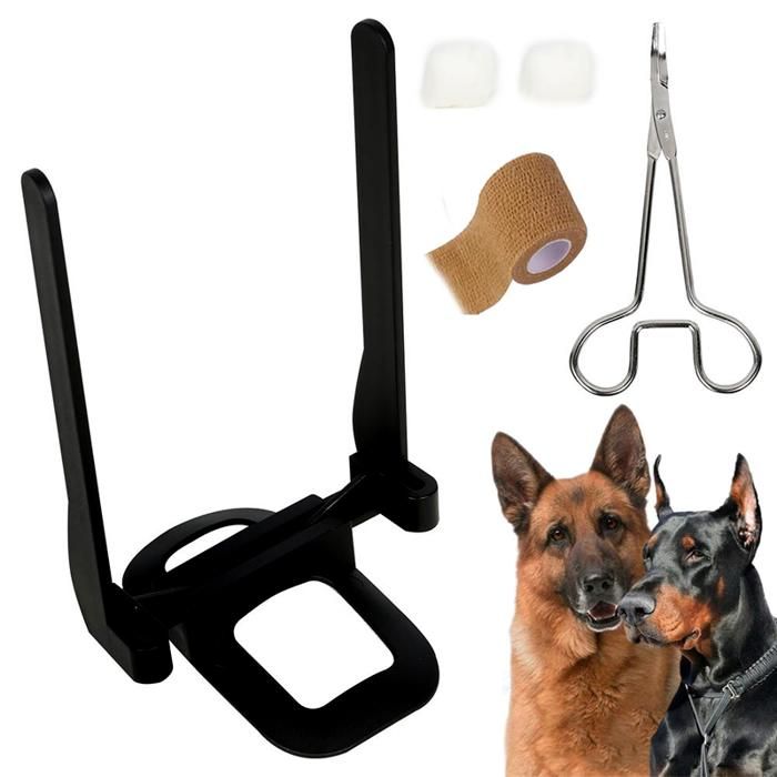 Kit de correction des oreilles pour Doberman kit de coupe des oreilles pour chien（Bandage + hemostatic forceps）