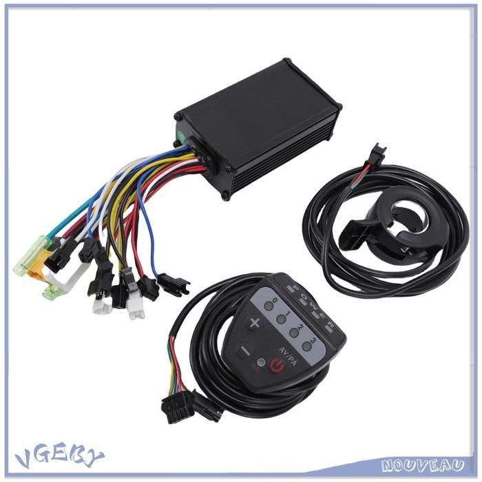 Loufy 3000W 80A 48V/60V/72V Brushless Controller Silver Brushless Controller Metal Brushless Controller 24Mos pour Scooter Électrique E-Bike BLDC Motor Controller