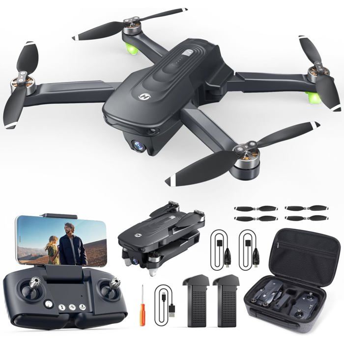 Drone, 6K, 2 batteries, double caméra, 60 images par seconde, objectif grand angle, trajectoires de vol personnalisées, noir - Jeux - Jouets Drone, 6K, 2 batteries, double caméra, 60 images par seconde, objectif grand angle, trajectoires de vol personnalisées, noir - Jeux - Jouets