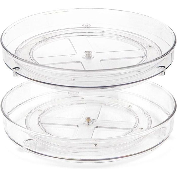 Plateau Rotatif Pour Cartes – 6 Ou 2 Decks – Pivote 360°, Plastique Transparent, Bord Lisse – Pour Poker, Canasta