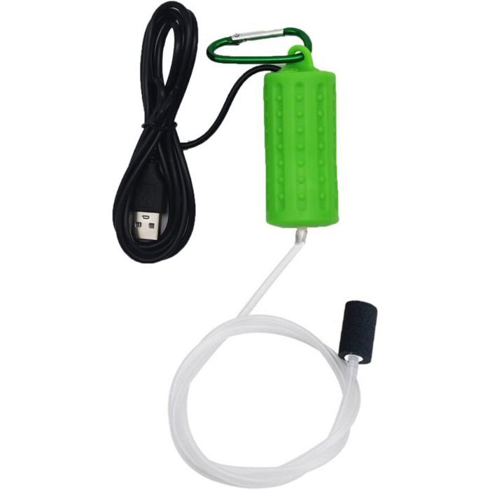 Mini pompe à oxygène USB pompe à air silencieuse pour aquarium pompe à oxygène portable pour aquarium aquarium vert clair