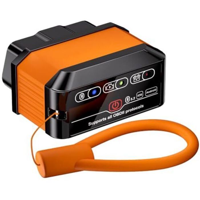 OBD2 Diagnostic Auto OBD Bluetooth 5.2 Adapter de Diagnostic OBD2 pour Voiture Valise Diagnostic Français Voiture Multimarque pour