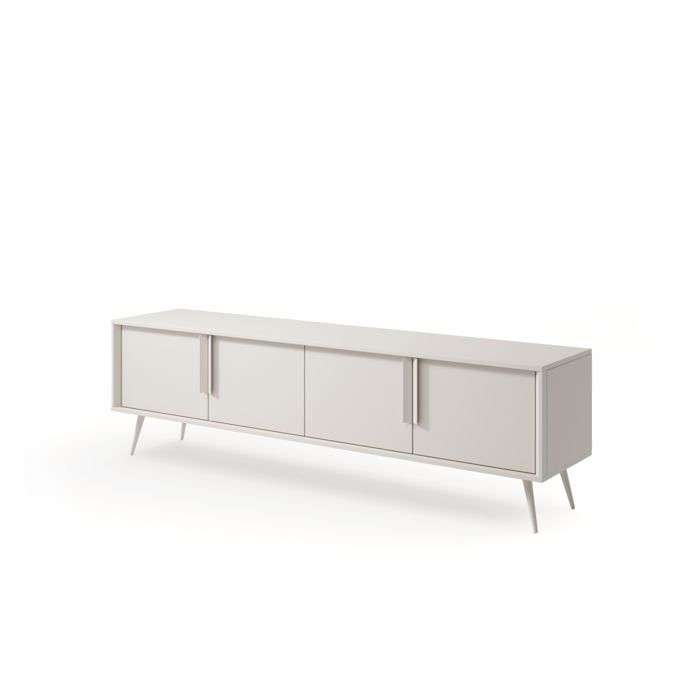 Meuble TV - Cachemire - 4 portes 4 étagères - Panneaux mélaminés E05 MDF 16 mm - 186 5 x 40 x 54 2 cm