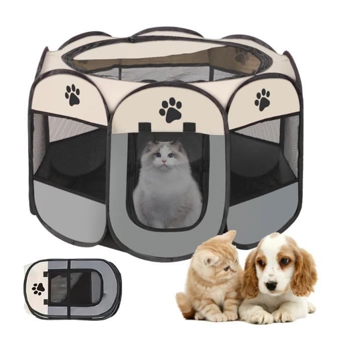 Parc pour Chien Parc pour Chien en Tissu Oxford Parc Pliable pour Animaux de CompagnieChiot Interieur Lapins 73*73*43 cm-y PARC