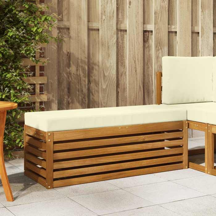 Banc de Jardin - vidaXL - Bois dacacia massif - Naturel - 115 x 43 x 37 cm uxu61w9626
