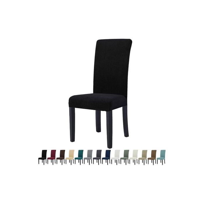 Extensible Housse De Chaise 2 Pièces Housse De Chaise Salle À Manger Universel Modern Doux Confortable Amovible Lavable pour