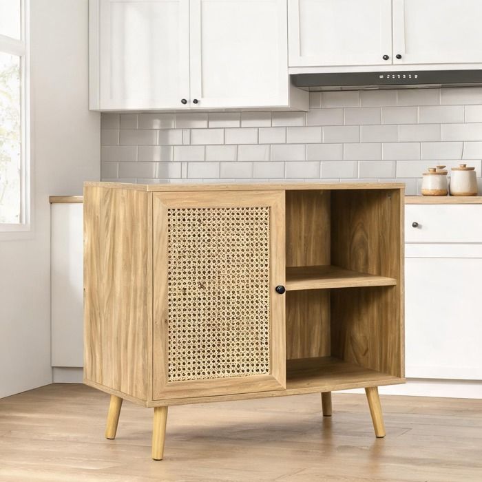 Servers and Sideboards and with Bois Naturel Panneaux De Particules and 31.5 x 15.3 x 27.6 in