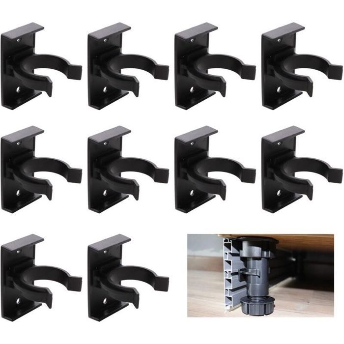 10 Pièces Clip Plinthe Cuisine Fixation Plinthe Cuisine avec Support dAttache Plinthe Cuisine pour Canapés Tables Lits Meuble
