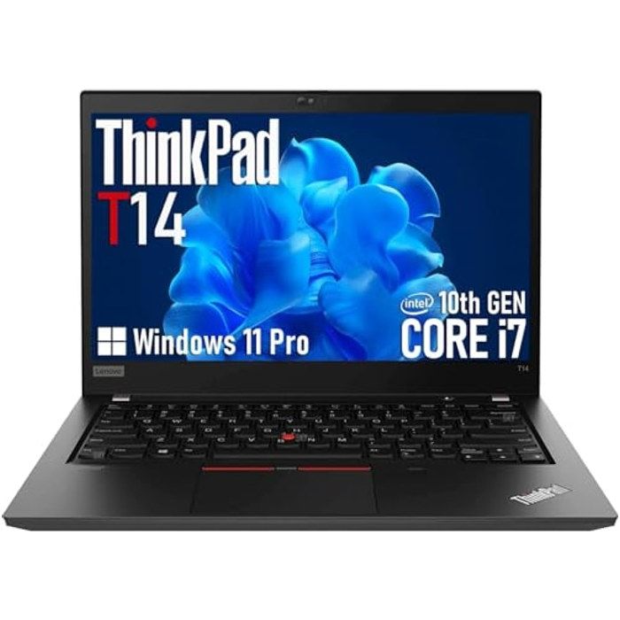 Lenovo Thinkpad T14 Gen 1 Ordinateur Portable Professionnel 14 Pouces FHD (1920 x 1080) Intel Core i7-10510U 16 Go de RAM SSD de 256 Go Reconditionné - vue 2