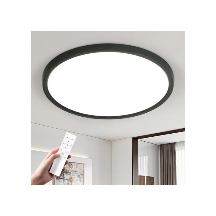 Plafonnier LED - GENERIQUE - 50cm 52W - Dimmable télécommande - 3000K-6500K réglable - IP44 CRI>85