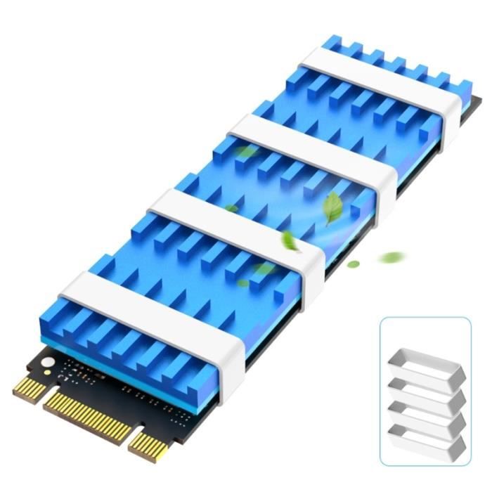 Bleu-Dissipateur thermique de refroidissement en aluminium NVME PCIE NGFF,  pour disque dur M2 2280 SSD - Cdiscount Informatique