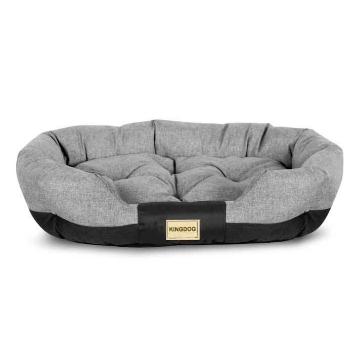 Meilleurs prix pour Coussin ovale pour chien AIO KingDog 75 x 50 cm imperméable gris CODUOWAL75/50C-SZ