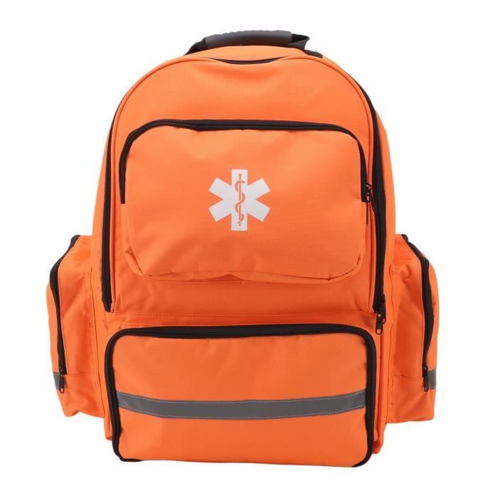 Sac à Dos Médical Tactique Lyirfan - Premiers Secours Orange - Grande Capacité Avec Bandes Réfléchissantes